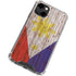 Philippines Flag Dark Wood iPhone 14 Clear Case